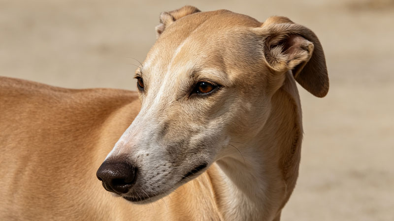 Italian Greyhound short single coat close-up texture